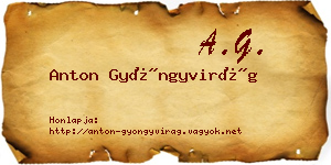 Anton Gyöngyvirág névjegykártya